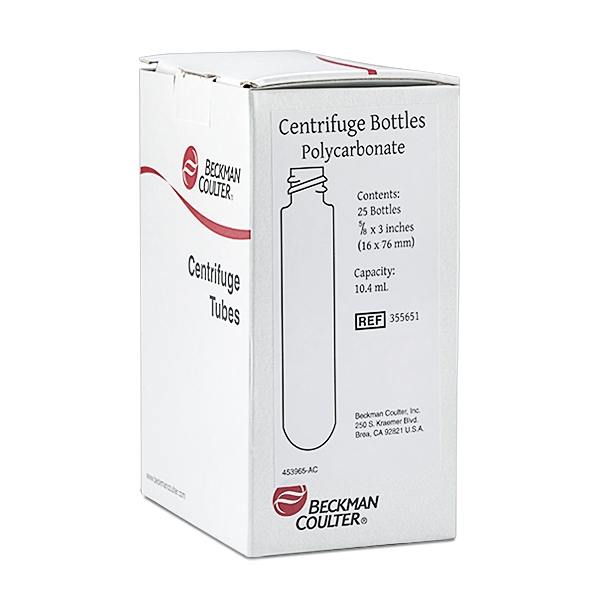 355651_10.4 mL Polycarbonate Bottle, 16 x 76mm - 25Pk