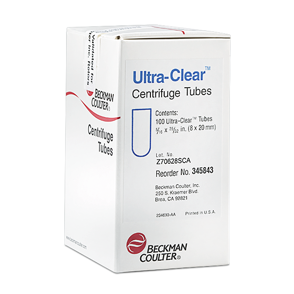 345843_450 µL Open-Top Thinwall Ultra-Clear Tube, 8 x 20mm - 100Pk