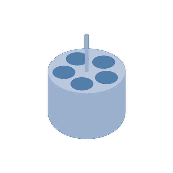 C63373_50 mL Skirted Tube Adapter; 5 Tubes per Adapter
